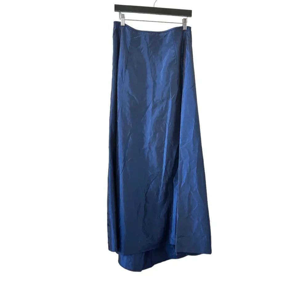 Scott McClintock Pleated Millennium 2000 Maxi Skirt Womens Blue Size 10